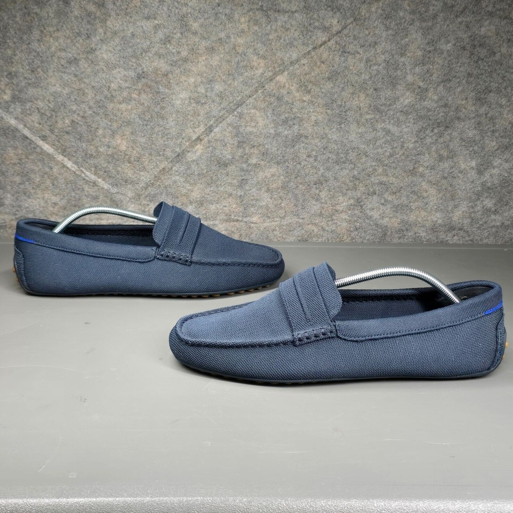 Rothy's The Driving Mens 12.5 Loafer Blue Knit Fabric Slip On Casual Shoes‎